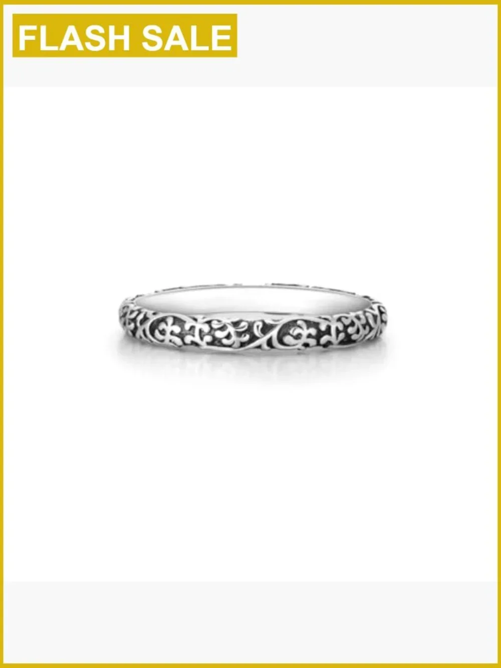 Vintage Filigree Stackable Ring 925 Sterling Silver Trendy Jewelry Size 5-10